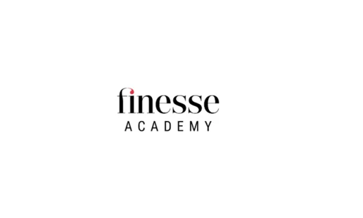 Logo Finesse Academy: slovo finesse s červenou bodkou nad písmenom i, pod ním ACADEMY