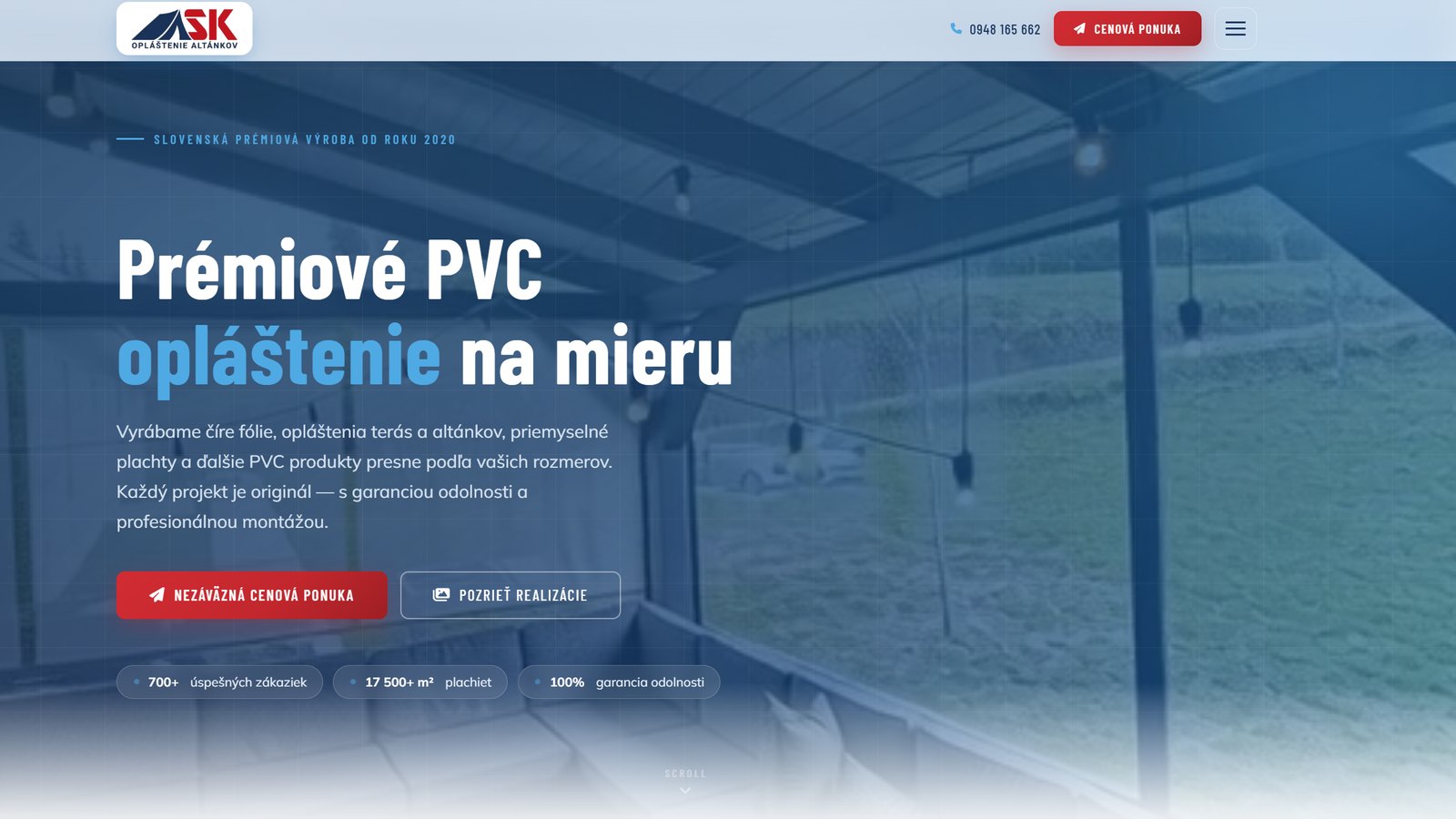 Živý web askoplastenie.sk na profesionálnom monitore